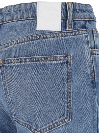 Shop Coperni 'open Knee' Jeans In Blue
