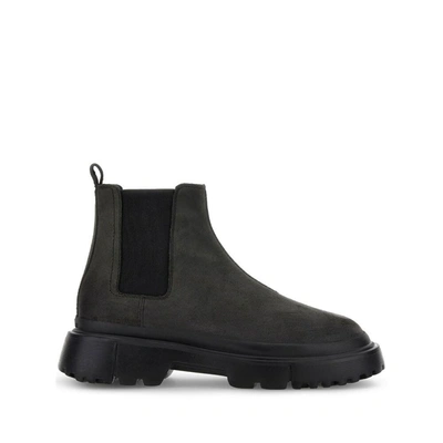 Shop Hogan Chelsea Ankle Boot Anthracite In Gray
