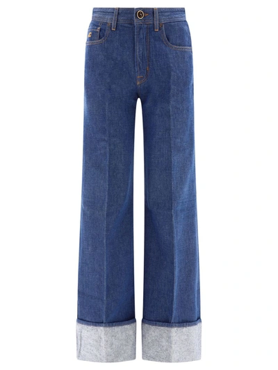 Shop Jacob Cohen Jackie Wide Leg Denim Jeans In Blue