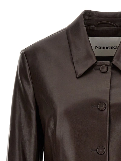 Shop Nanushka 'hadasa' Blazer In Brown