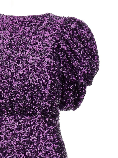 Shop Rotate Birger Christensen Rotate Sequin Midi Dress In Purple