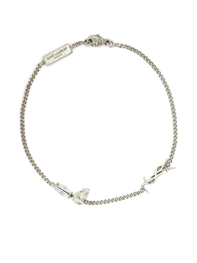 Shop Saint Laurent Bracelets In Grey