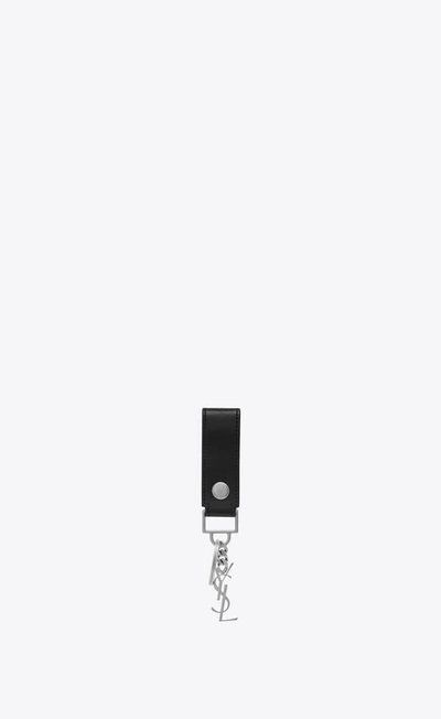 Shop Saint Laurent Keychains & Charms In Black