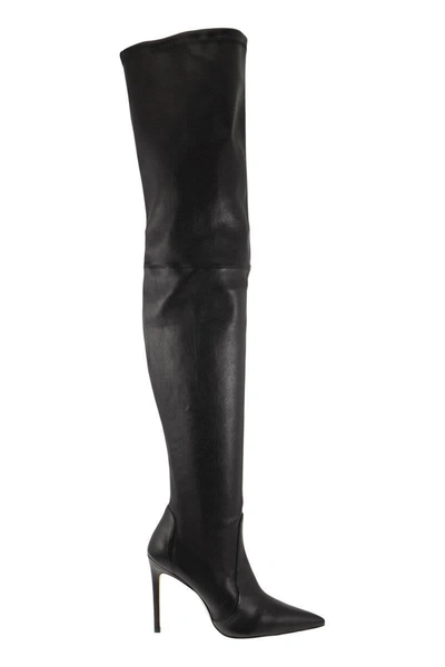 Shop Stuart Weitzman Ultrastuart 100 - High Leather Boot In Black
