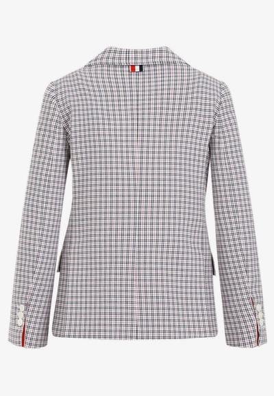 Thom Browne Checked Single-breasted Blazer In Multicolor