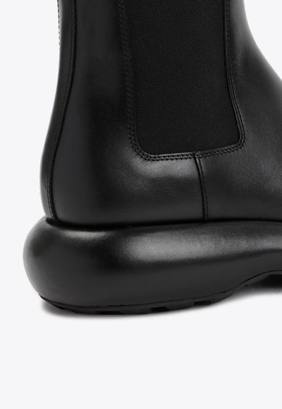Shop Jil Sander Chelsea Ankle Boots In Calf Leather In Black