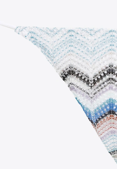 Shop Missoni Chevron Crochet Bikini In Multicolor