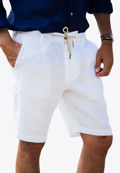 Les Canebiers Cimes Bermuda Shorts In White