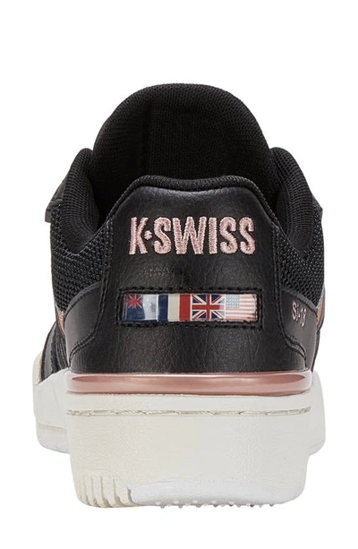 Shop K-swiss Si-18 Rival Sneaker In Black/ Rose Gold