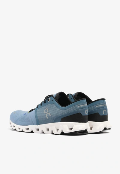 On Running Cloud X3 Low-top Mesh Sneakers In Pewter