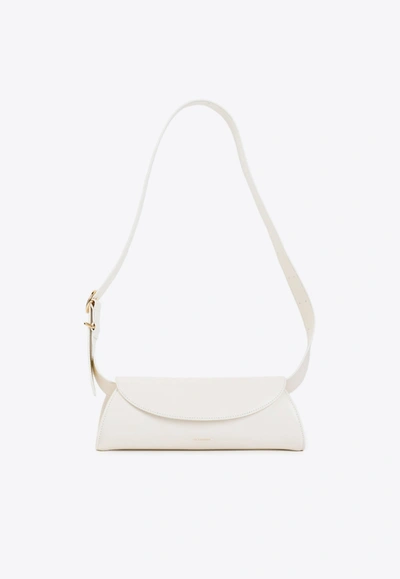 Shop Jil Sander Connolo Leather Shoulder Bag In White
