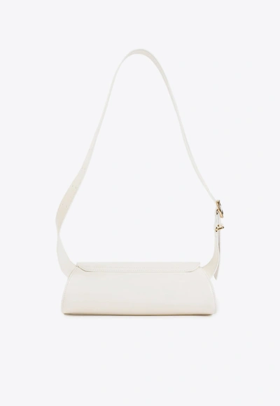 Shop Jil Sander Connolo Leather Shoulder Bag In White
