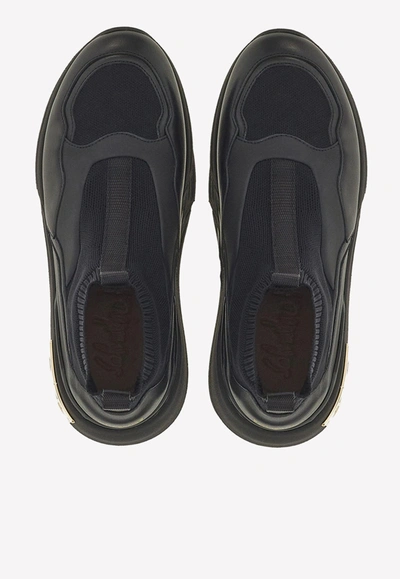 Ferragamo Cosma Sock High-top Sneakers In Black