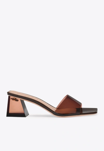 Shop Gianvito Rossi Cosmic 55 Mule Sandals In Brown