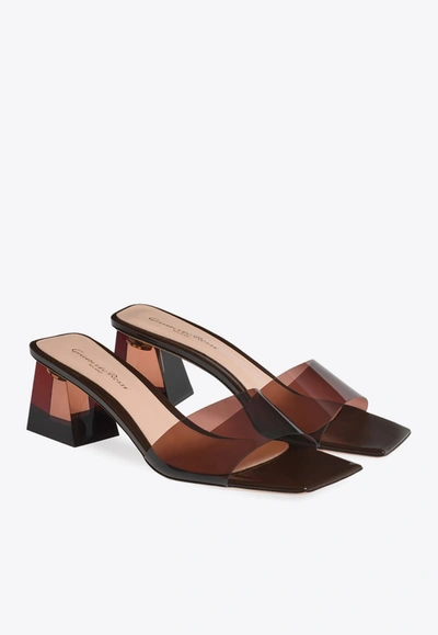 Shop Gianvito Rossi Cosmic 55 Mule Sandals In Brown