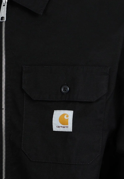 Shop Carhartt Craft Zip-up Overshirt In Black