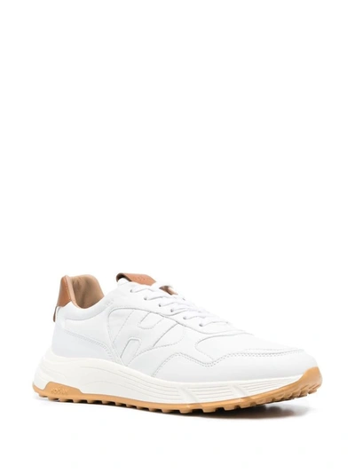 Shop Hogan Hyperlight Leather Sneakers In White