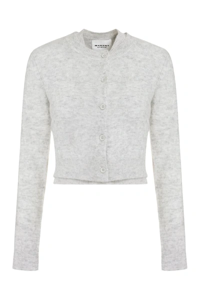 Shop Isabel Marant Étoile Amenita Wool-blend Cardigan In Grey