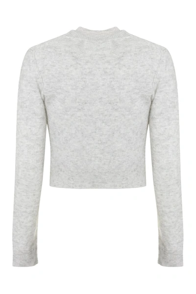 Shop Isabel Marant Étoile Amenita Wool-blend Cardigan In Grey