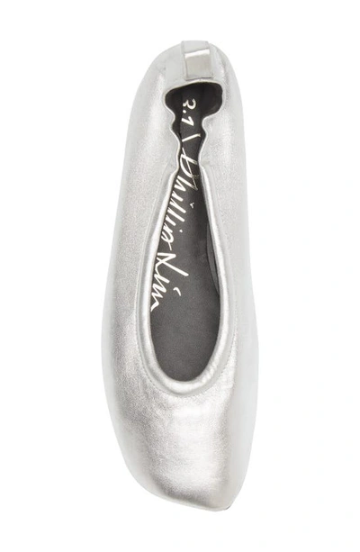 Shop 3.1 Phillip Lim / フィリップ リム Id Stretch Back Ballet Flat In Silver