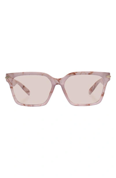 Shop Aire Galileo 56mm Square Sunglasses In Misty Marble