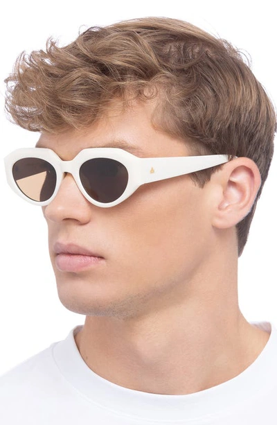 Shop Aire Aphelion 51mm Octagon Sunglasses In Ivory