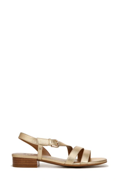 Shop Naturalizer Hilma Slingback Sandal In Dark Gold Faux Leather