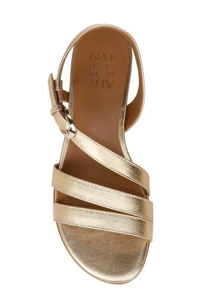 Shop Naturalizer Hilma Slingback Sandal In Dark Gold Faux Leather