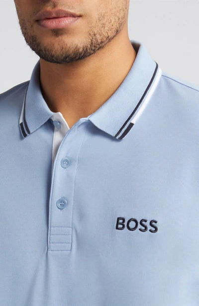 Shop Hugo Boss Paddy Pro Golf Polo In Blue