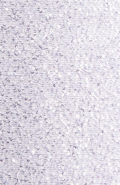 Shop St John Cap Sleeve Sequin Knit Gown In Dusty Lavender