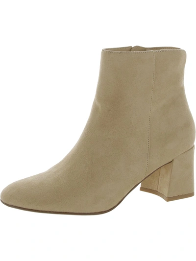 Shop Chinese Laundry Daria Womens Faux Leather Ankle Booties In Beige