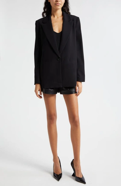 Shop Alice And Olivia Denny Notched Collar Blazer In Black