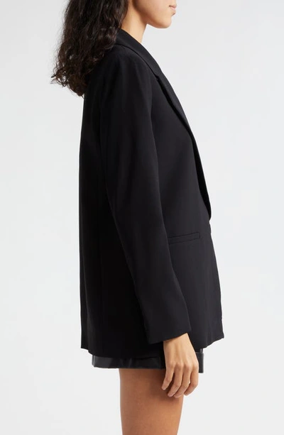 Shop Alice And Olivia Denny Notched Collar Blazer In Black