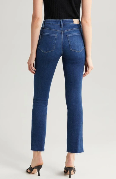 Shop Paige Cindy Raw Edge Straight Leg Jeans In Foreign Film