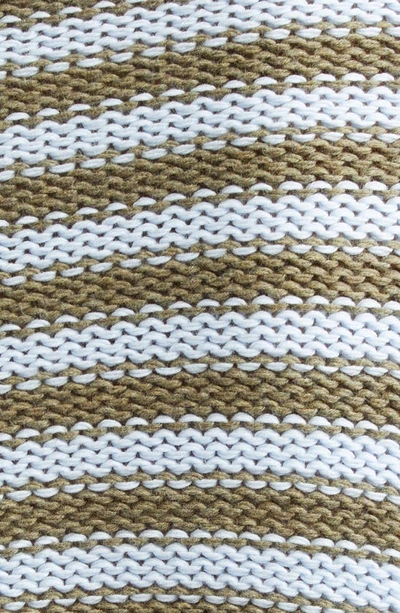 Shop Yanyan Yy Appliqué Colorblock Stripe Crop Sweater In Marigold/ Lilac/ Choco