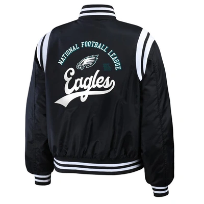 Shop Wear By Erin Andrews Black Philadelphia Eagles Full-zip Bomber Jacket