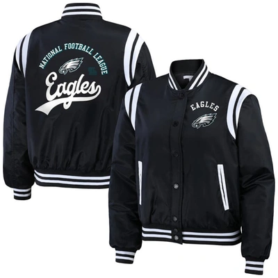 Shop Wear By Erin Andrews Black Philadelphia Eagles Full-zip Bomber Jacket