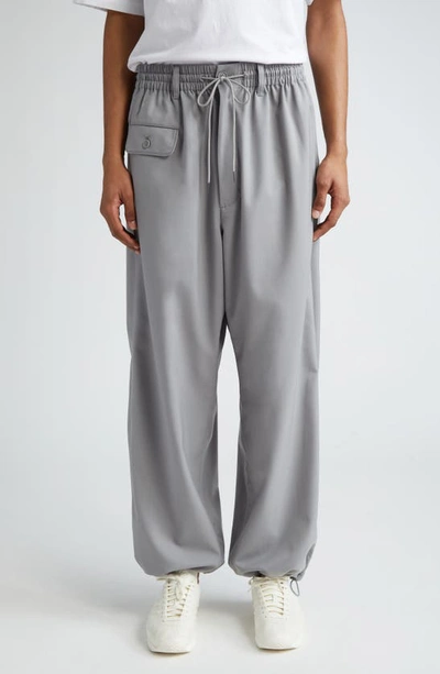 Shop Y-3 Recycled Polyester & Wool Blend Joggers In Grey