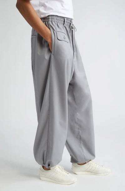 Shop Y-3 Recycled Polyester & Wool Blend Joggers In Grey