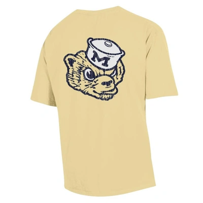 Shop Comfort Wash Maize Michigan Wolverines Vintage Logo T-shirt