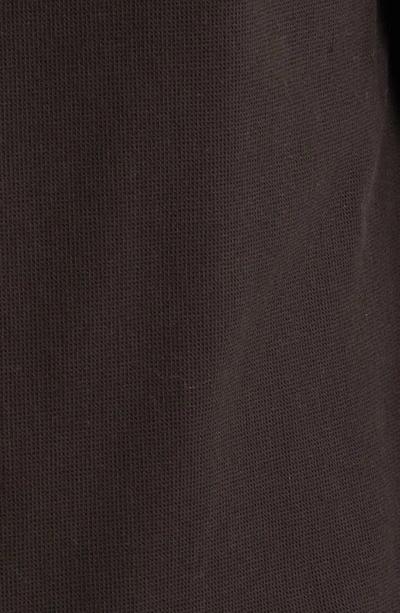 Frame Textured Short Sleeve Button-up Shirt In Black
