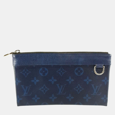Pre-owned Louis Vuitton Discovery Pochette Pm In Navy Blue