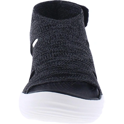 Cloudsteppers By Clarks Marin Sail Womens Casual Ankle Strap Wedge Sandals In Black