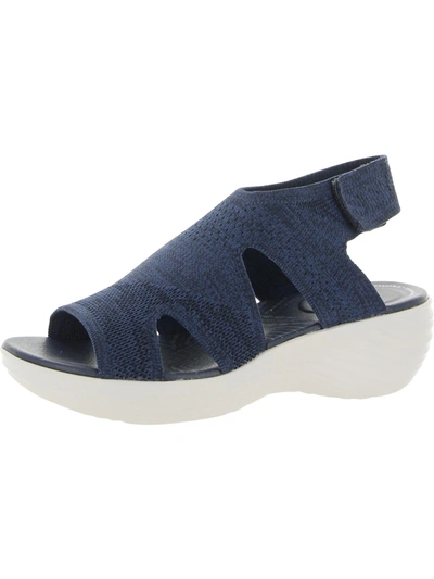 Cloudsteppers By Clarks Marin Sail Womens Casual Ankle Strap Wedge Sandals In Black