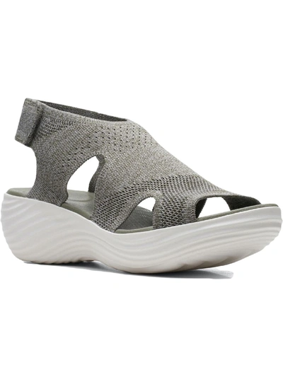 Cloudsteppers By Clarks Marin Sail Womens Casual Ankle Strap Wedge Sandals In Black