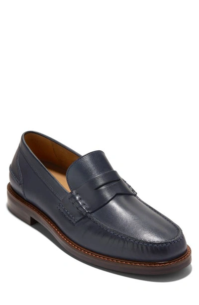 Shop Cole Haan Pinch Penny Loafer In Navy Blazer