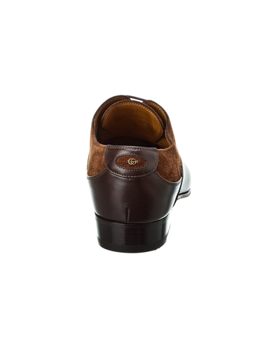 Shop Gucci Leather & Suede Loafer In Brown