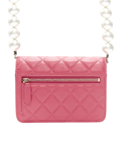 Pre-owned Chanel 2021 Xl Pearl Pink Quilted Leather Flap Wallet On Chain Crossbody Bag