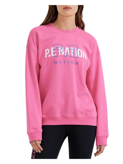 Shop P.e Nation Unity Womens Cozy Comfy Sweatshirt In Pink
