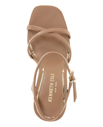 Shop Kenneth Cole New York Women's Freya Strappy Wedge Sandals In Classic Tan